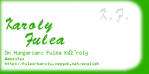 karoly fulea business card